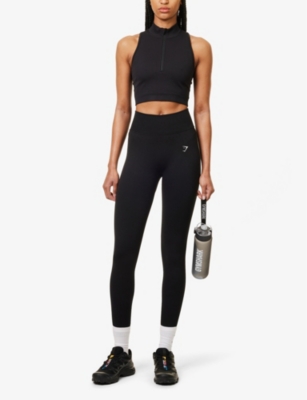 Gymshark Lift Contour High-rise Stretch-woven Leggings In Gs Black/gs Black Marl