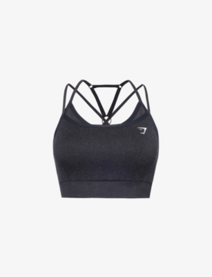 VUORI - Bliss brand-patch stretch-recycled polyamide sports bra