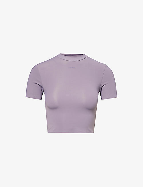 GYMSHARK: Everywear Comfort logo-print cropped stretch-jersey T-shirt