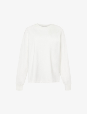 Shop Gymshark Womens Gs Soft White Everywear Comfort Logo-print Cotton-jersey T-shirt