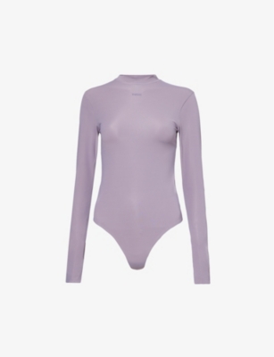 Shop Gymshark Women's Gs Fog Purple Everywear Comfort High-neck Stretch-woven Body