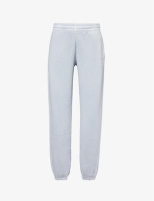 Gymshark Everywear Comfort Brand-print Cotton-jersey Jogging Bottoms In Ice Grey/pgmnt Grm D+w