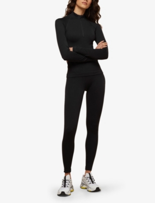 Shop Gymshark Women's Gs Black Everywear Comfort High-neck Stretch-woven Top