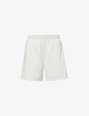 Gymshark Womens Gs Soft White Everywear Comfort Elasticated-waist Mesh Shorts