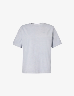 Shop Gymshark Women's Ice Grey/pgmnt Grm D+w Everywear Comfort Logo-print Cotton-jersey T-shirt