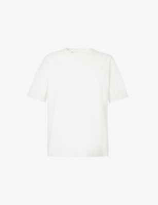 Shop Gymshark Everywear Comfort Logo-print Cotton-jersey T-shirt In Gs Soft White