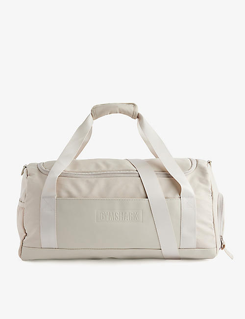 GYMSHARK: Everyday small brand-embossed canvas holdall bag