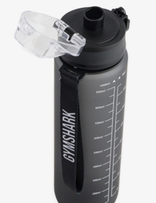 Gymshark Womens Black Branded Plastic Sports Bottle In Black