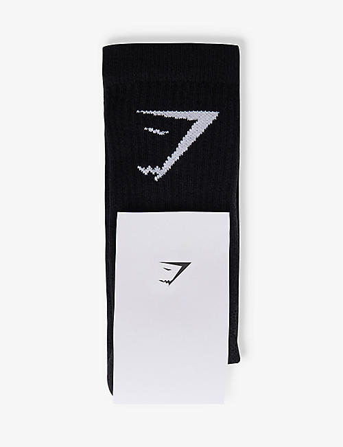 GYMSHARK: Branded pack of three cotton-blend socks