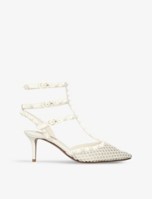 VALENTINO GARAVANI Rockstud 65 T-bar mesh heeled courts