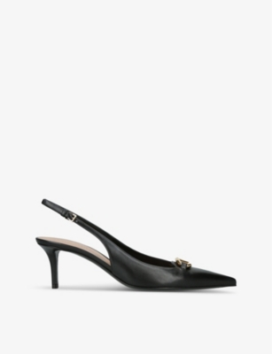 VALENTINO GARAVANI: Moon 60 leather slingback courts