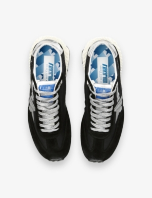 GOLDEN GOOSE: Men's Marathon Runner suede and mesh low-top trainers