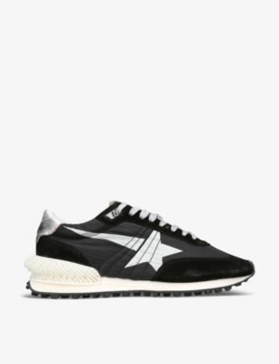 GOLDEN GOOSE: Men's Marathon Runner suede and mesh low-top trainers