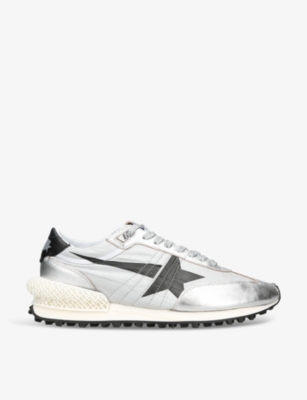 GOLDEN GOOSE: Men's Marathon Runner leather and mesh low-top trainers