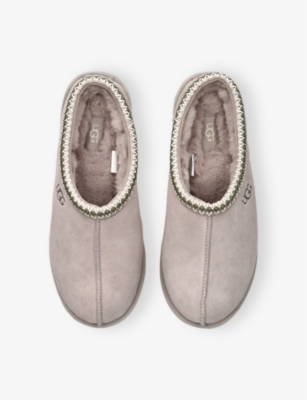 Ugg Suede Tasman Slippers In Grey/light