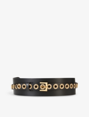 THE KOOPLES: Rhinestone-embellished wide-fit leather belt