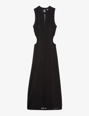 THE KOOPLES: Cut-out slim-fit sleeveless knitted maxi dress