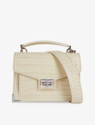 THE KOOPLES: Emily small crocodile-embossed leather cross-body bag