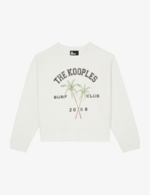 THE KOOPLES: Graphic-print short-sleeve cotton sweatshirt