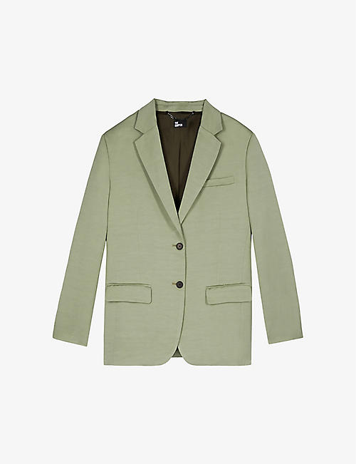 THE KOOPLES: Loose-fit notched-collar linen-blend jacket