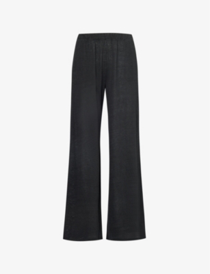 EBERJEY: High-rise linen trousers
