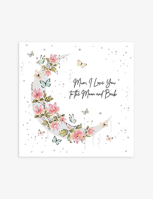 FIVE DOLLAR SHAKE: Mum, I Love You To The Moon & Back Mother's Day card 16.5cm x 16.5cm