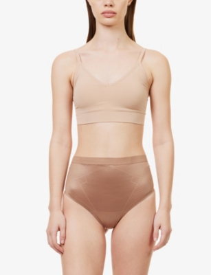 Shop Spanx Women's Cafe Au Lait Thinstincts 2.0 High-rise Stretch-woven Thong