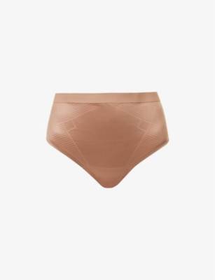 Shop Spanx Women's Cafe Au Lait Thinstincts 2.0 High-rise Stretch-woven Thong