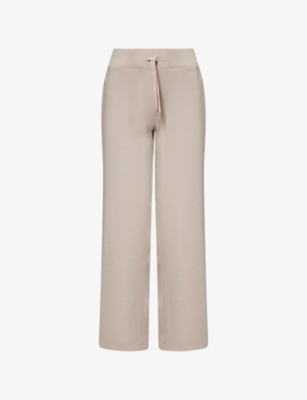 Spanx Womens Ashwood Air Essentials Wide-leg High-rise Stretch-woven Jogging Bottoms