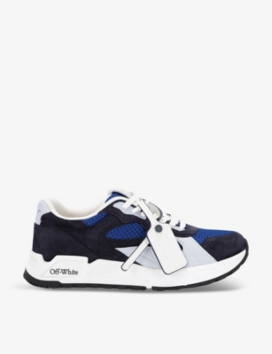 OFF-WHITE C/O VIRGIL ABLOH: Kick Off tag-embellished leather low-top trainers