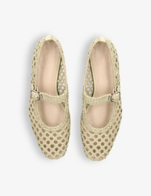 Shop Le Monde Beryl Mary Jane Woven Leather Pumps In White