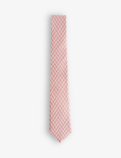 TED BAKER: Lacebt geometric-print silk tie