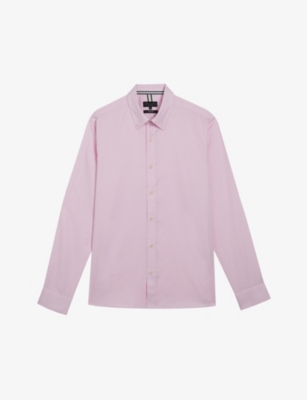TED BAKER: Allardo long-sleeve regular-fit cotton shirt