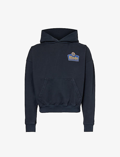 RHUDE: Grand Cru logo-print cotton-jersey hoody
