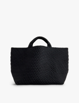 Naghedi Womens Onyx St. Barths Large Woven Tote Bag