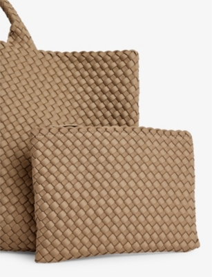 Naghedi Womens Cashmere St. Barths Large Woven Tote Bag In Cashmere