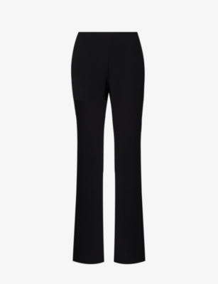 Shop Viktoria & Woods Womens Black Lynx Wide-leg Mid-rise Woven Trousers