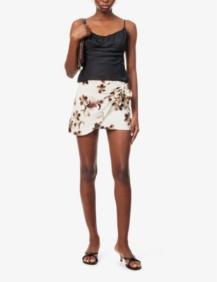 Shop Bec & Bridge Women's Hibiscus Floral Pauline Floral-print Stretch-woven Mini Skirt