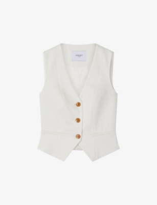 Ami V-neck slim-fit cotton waistcoat
