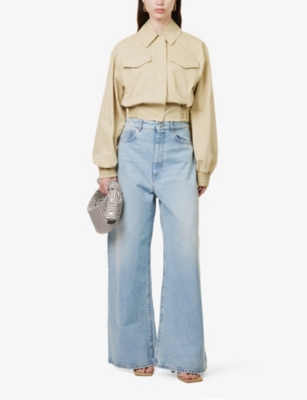 SPORTMAX: High-rise wide-leg jeans