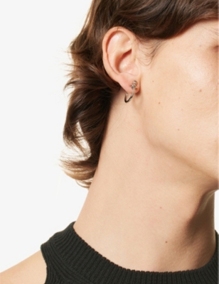 Shop Vivienne Westwood Mens Platinum Vera Brass Earring