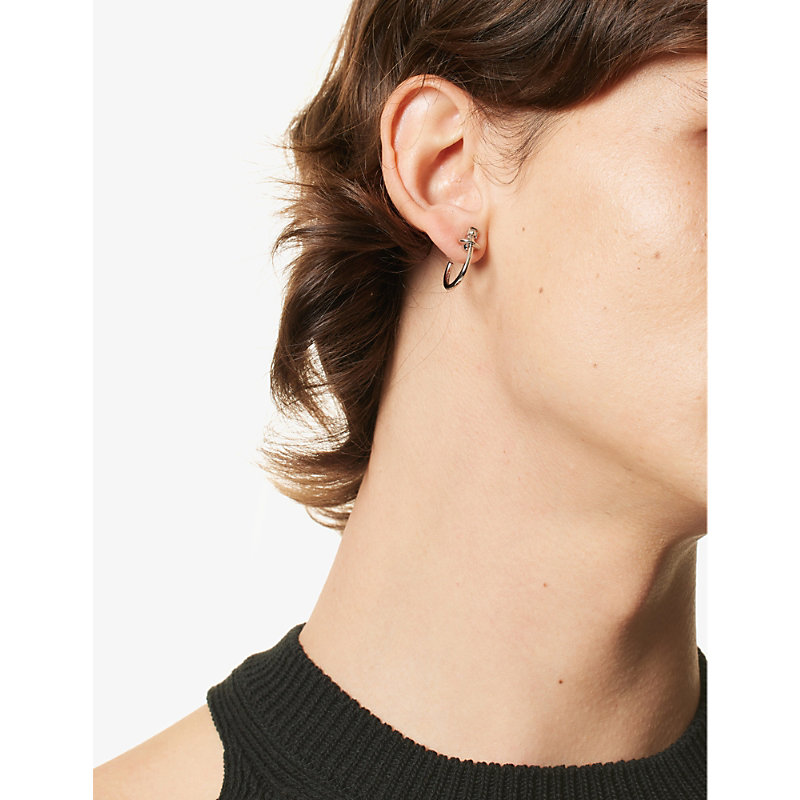 Shop Vivienne Westwood Mens Platinum Vera Brass Earring