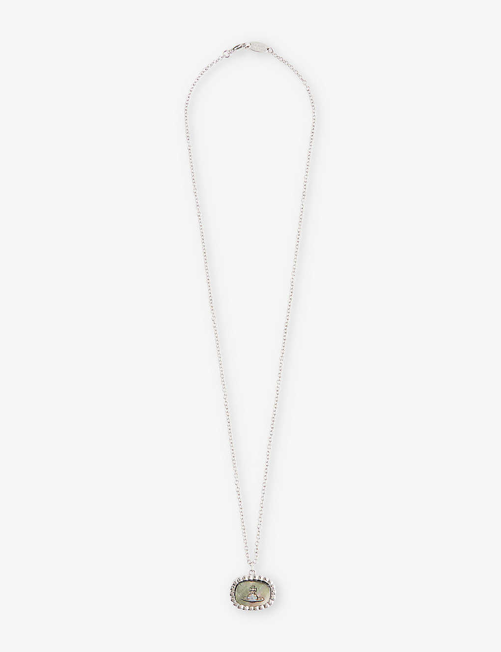 Vivienne Westwood Men's Platinum / Grey Mop Denver Silver-tone Brass Pendant Necklace
