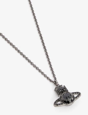 Norabelle brass and cubic zirconia necklace