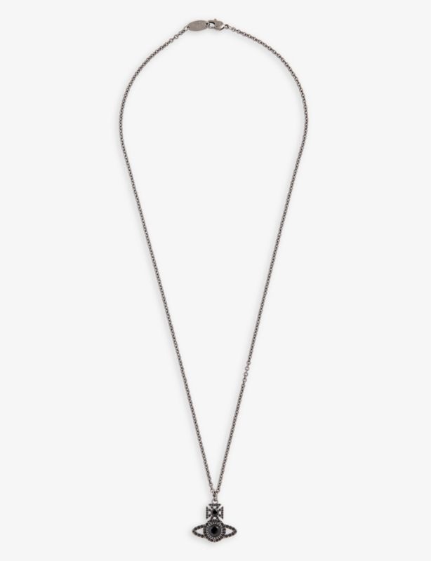Norabelle brass and cubic zirconia necklace