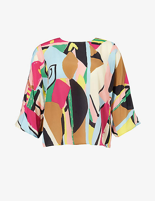 WEEKEND MAX MARA: Pomposa abstract-pattern silk-crepe blouse