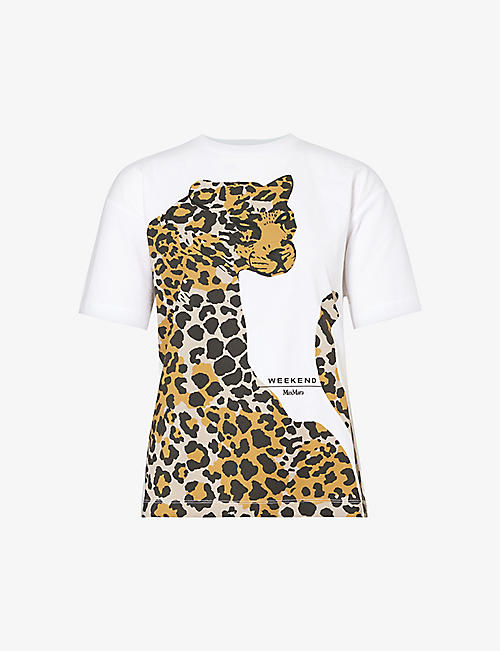 WEEKEND MAX MARA: Viterbo graphic-print cotton-jersey T-shirt