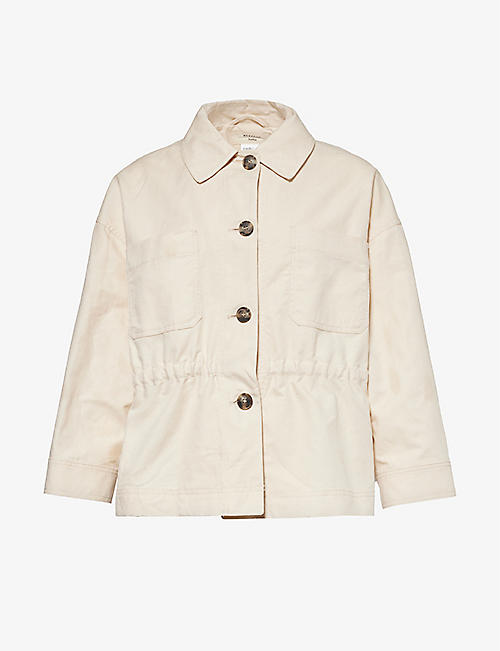 WEEKEND MAX MARA: Song patch-pocket cotton and linen-blend jacket