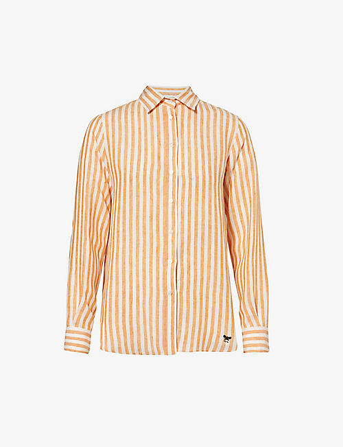WEEKEND MAX MARA: Lari striped linen shirt