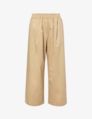 WEEKEND MAX MARA: Placido wide-leg mid-rise cotton trousers